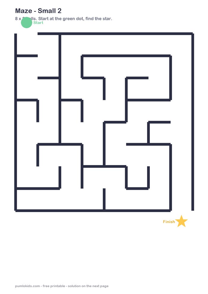 Small maze 2 printable, page one