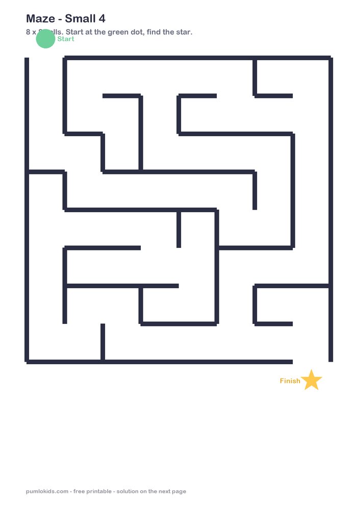 Small maze 4 printable, page one