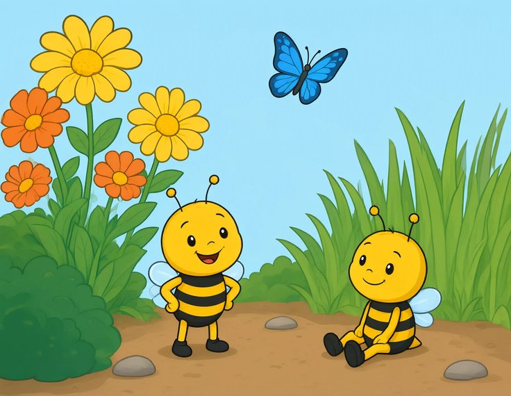 Bees in the Garden printable